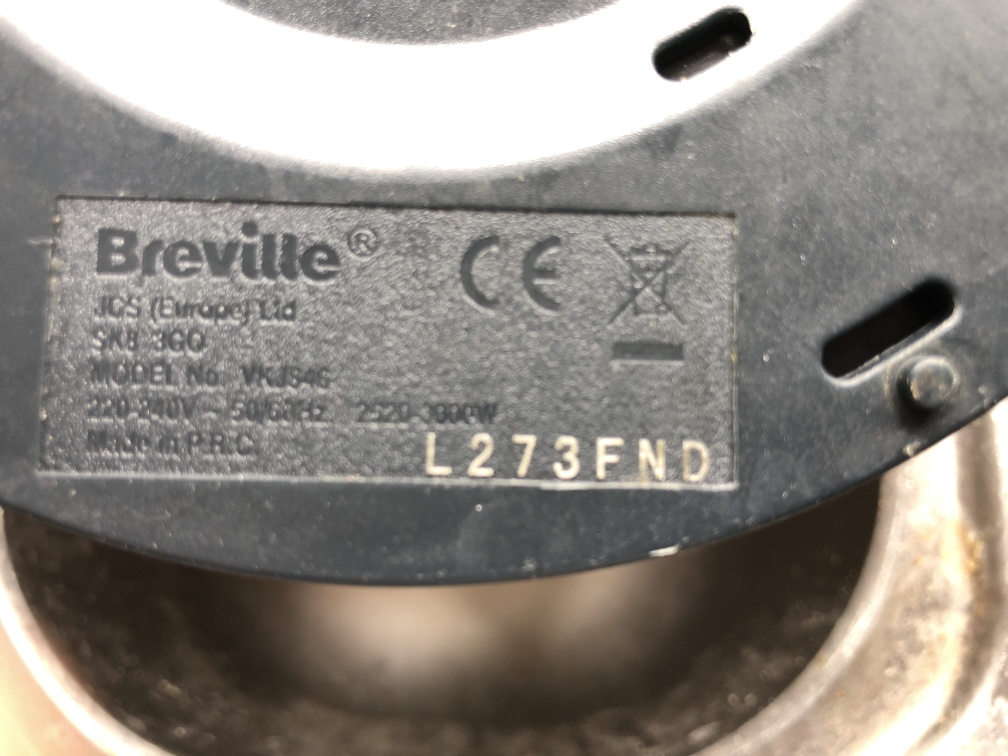 ID Plate Under a Kettle - Bright Spark